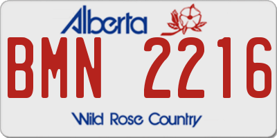 AB license plate BMN2216
