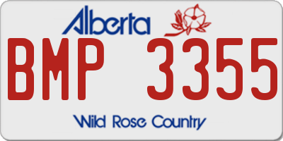 AB license plate BMP3355