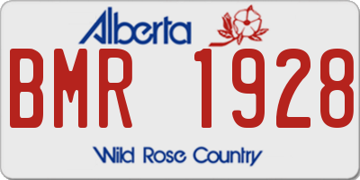 AB license plate BMR1928