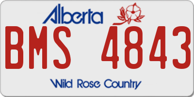 AB license plate BMS4843