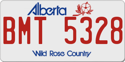 AB license plate BMT5328