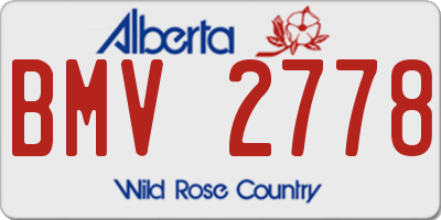 AB license plate BMV2778