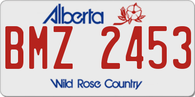AB license plate BMZ2453