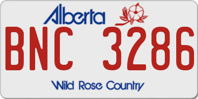 AB license plate BNC3286
