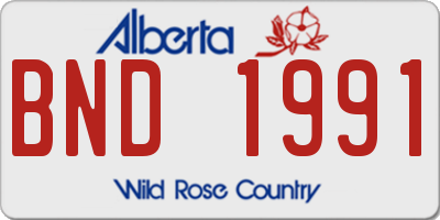 AB license plate BND1991