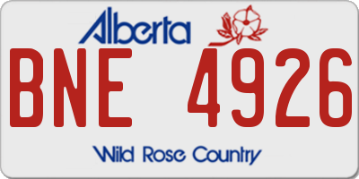 AB license plate BNE4926