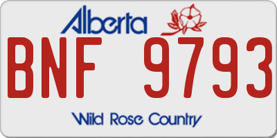 AB license plate BNF9793