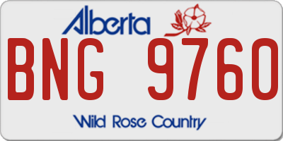 AB license plate BNG9760