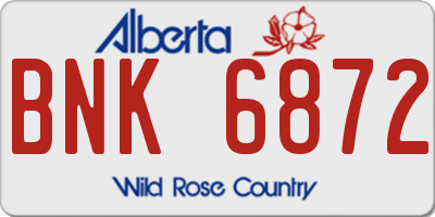 AB license plate BNK6872