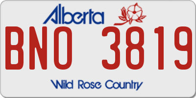 AB license plate BNO3819