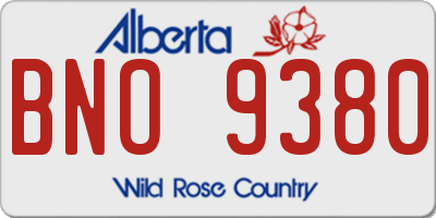 AB license plate BNO9380