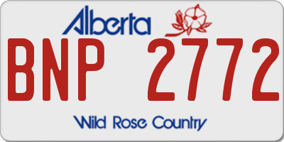 AB license plate BNP2772