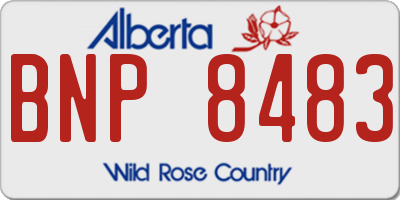 AB license plate BNP8483