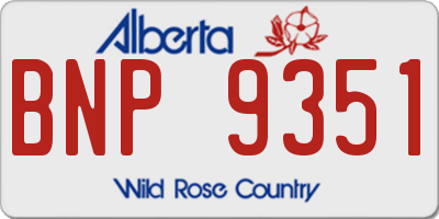 AB license plate BNP9351