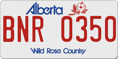 AB license plate BNR0350