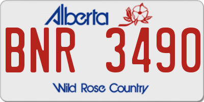 AB license plate BNR3490