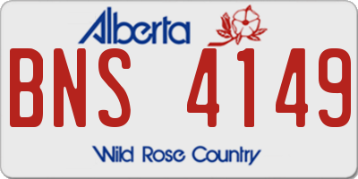 AB license plate BNS4149