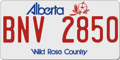 AB license plate BNV2850