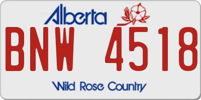 AB license plate BNW4518