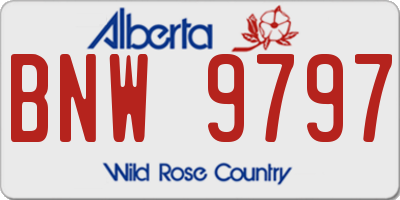 AB license plate BNW9797