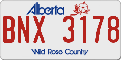 AB license plate BNX3178