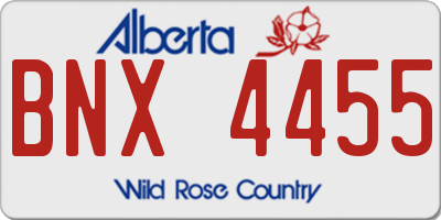 AB license plate BNX4455