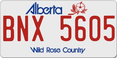 AB license plate BNX5605
