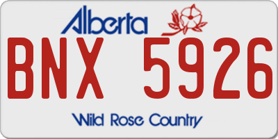 AB license plate BNX5926
