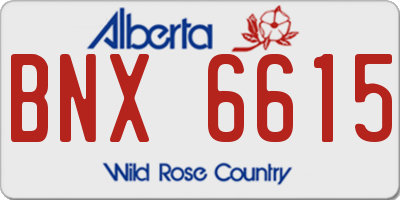 AB license plate BNX6615