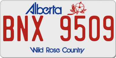 AB license plate BNX9509