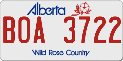 AB license plate BOA3722