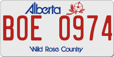 AB license plate BOE0974