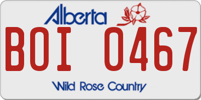AB license plate BOI0467