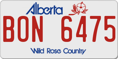 AB license plate BON6475