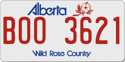 AB license plate BOO3621