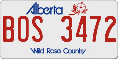 AB license plate BOS3472