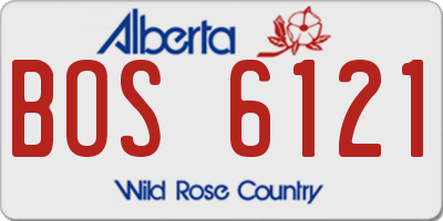AB license plate BOS6121