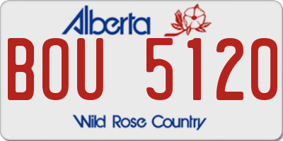 AB license plate BOU5120