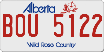 AB license plate BOU5122