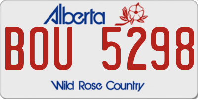 AB license plate BOU5298