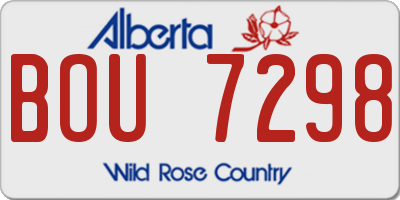 AB license plate BOU7298