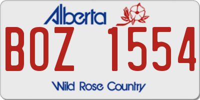 AB license plate BOZ1554