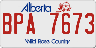 AB license plate BPA7673