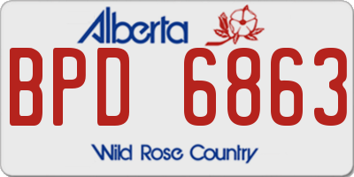 AB license plate BPD6863