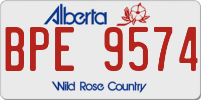 AB license plate BPE9574