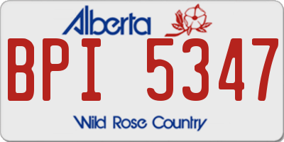 AB license plate BPI5347