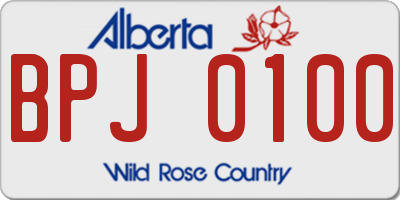 AB license plate BPJ0100