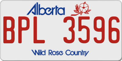 AB license plate BPL3596