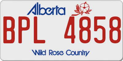 AB license plate BPL4858