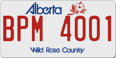 AB license plate BPM4001